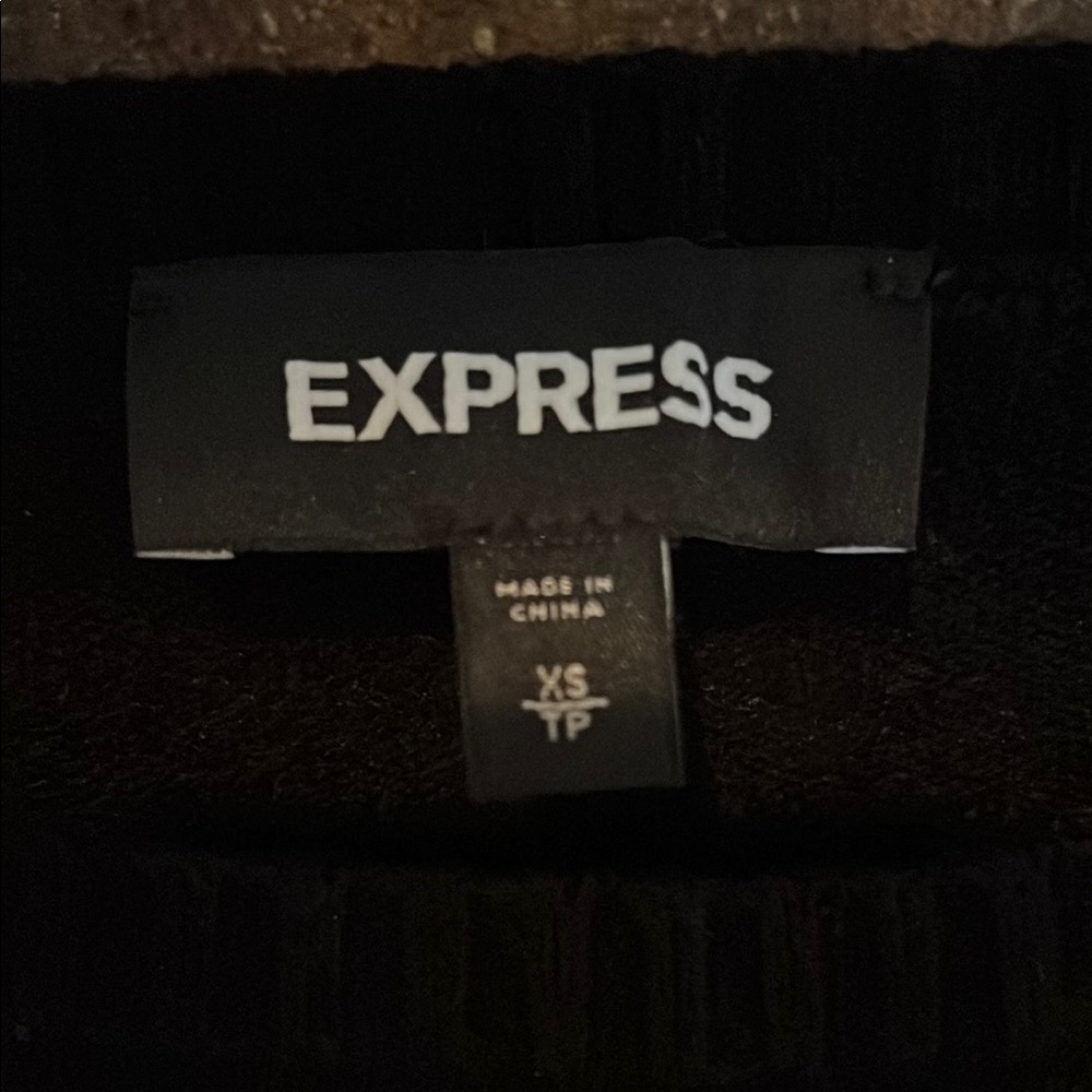 Express Black Ruffle Sweater - Picture 2 of 2